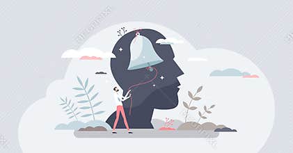 Self conscious and awareness as attention to inner human tiny person concept