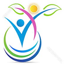 Nature love care save agriculture healthy environment wellness logo