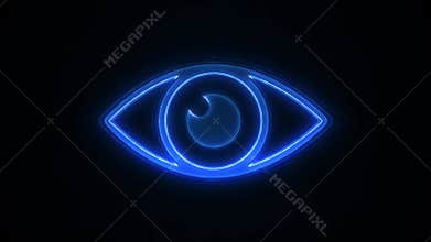 Cyber Big Brother`s Eye With Glicht Fx Background
