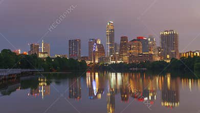 Austin, Texas, USA downtown skyline on the Colorado River