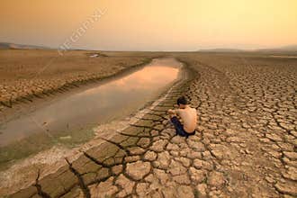 Sad children and climate change