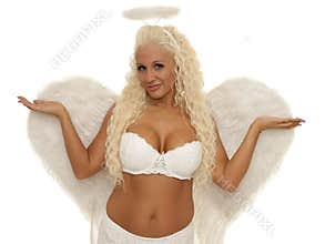 Angel with hands out