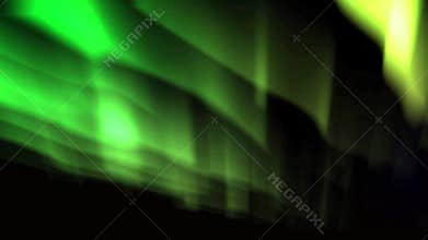 Overcast sky and Gray clouds with green Aurora.