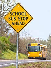 School bus stop sign