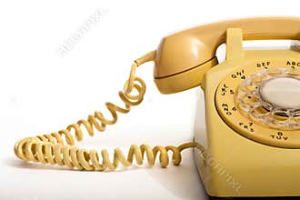 Yellow dial phone
