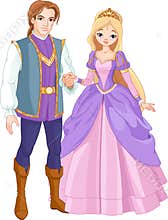 Beautiful prince and princess