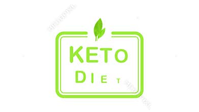Ketogenic diet logo sign. Keto diet. Motion graphics