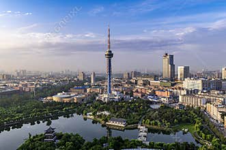 Morning view of Changchun City, China