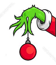 Grinch Hands With Christmas Ornament