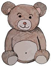 Hand drawn brown Teddy bear