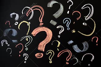 Colorful question marks