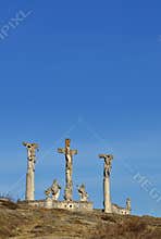 Calvary on a hill near Retz, Austria