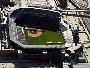 Aerial Coors Field - Colorado Rockies Baseball