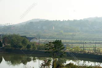 The landscape Of mountaint village in Hunan