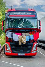 The life of an international truck driver is not easy.