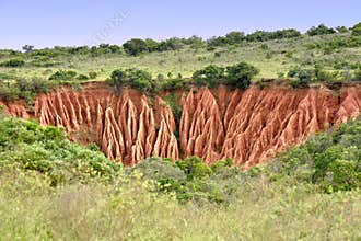 South African red soil erosion