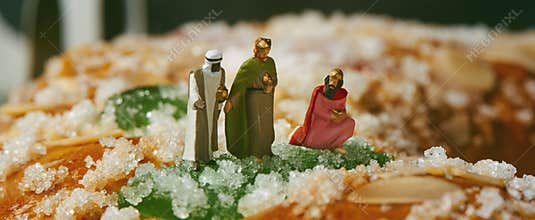 The three kings on a kings cake, web banner