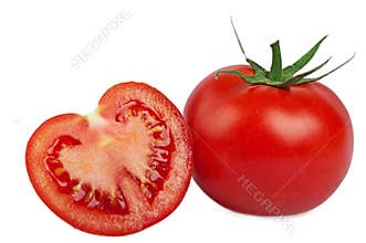 Tomato isolated on white