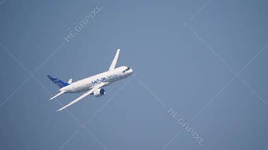 Moscow Russia Zhukovsky Airfield 31 August 2019: Irkut MS-21 new Russian civil airliner the international aerospace