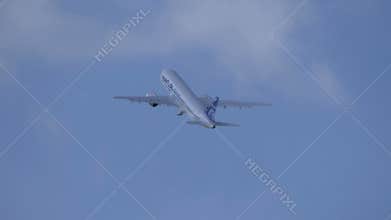 Moscow Russia Zhukovsky Airfield 25 July 2021: Irkut MS-21 new Russian civil airliner the international aerospace salon
