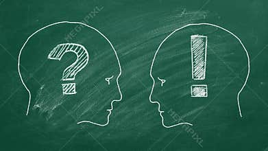 Answer to question. Illustration on greenboard.