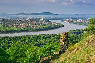 Rock needle at Burda mountains over Esztergom and Sturovo