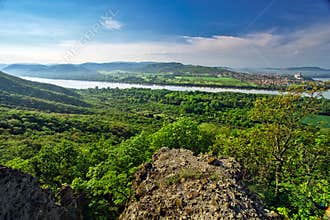 View from Burda mountains over river Danube