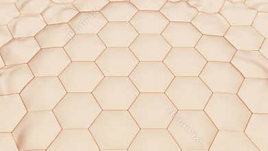 Macro Skin heal from rough to smooth. Skincare concept animation