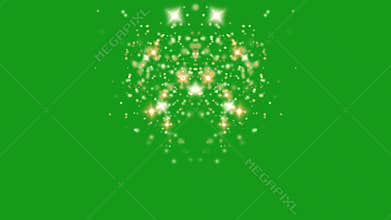 Shining star sparkles green screen motion graphics