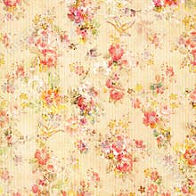 Shabby Chic Vintage Antique Rose Floral Wallpaper
