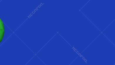 Green Soccer Ball Rolling Toward Camera – 3D Animation