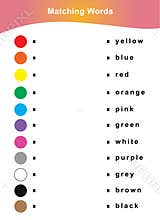 Matching words worksheet