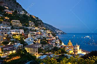 Nightfall in Positano