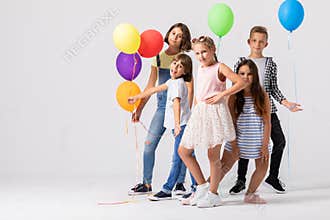 Birthday girl and friends