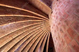 Brick attic ceiling