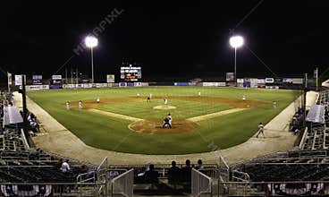 Night Game - Minor League Baseball Stadium