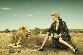 Beauty and lion