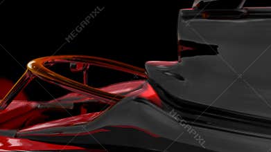 Formula one  on a reflecting floor