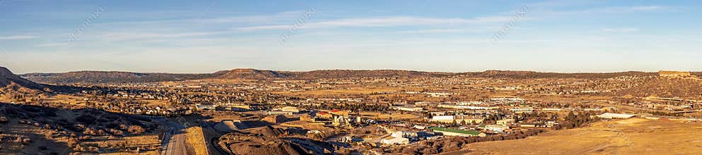 City of Parker, Colorado - Residential Winter Panorama.