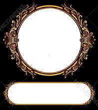 Two ornate retro frames