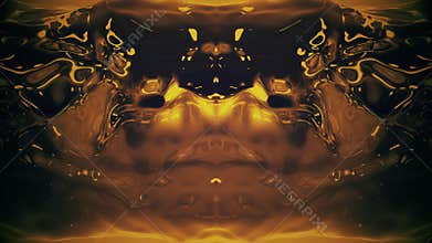 Deep Golden Liquid Honey Formation Looping Background