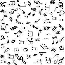 Music notes pattern