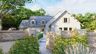Traditional house with pool and garden