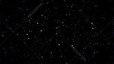 Slow animation of the flight into outer space stars loop animation