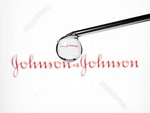 Johnson & Johnson needle drop logo concept