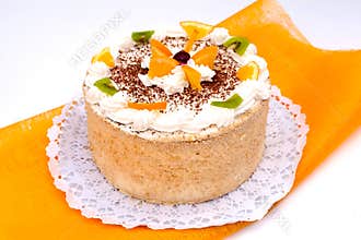 Chesnut cake with fruits