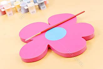 Pink Flower Paint Craft