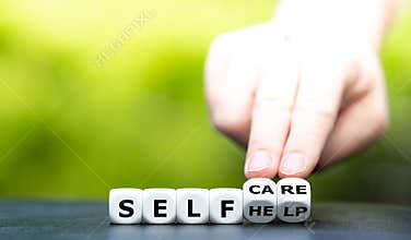 Dice form the expresions `self-help` and `self-care`.