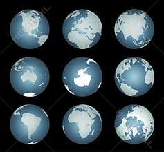 World Continents (Vector also)