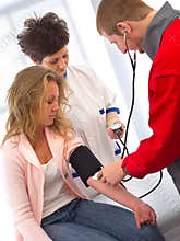 Medical assistance - Measuring blood pressure